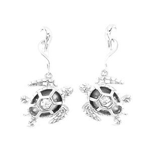 Enchanted 'Sea Turtle' Cara Mia Simulated Diamond Earrings
